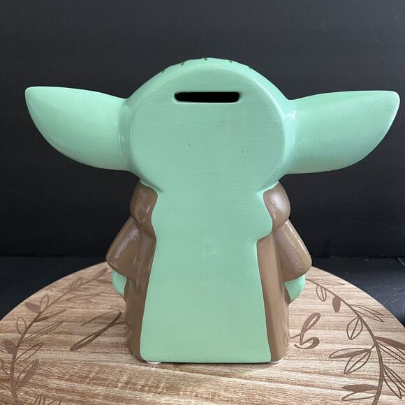 Baby Yoda The Child Mandalorian Large 8" Star Wars Piggy Bank Figure Ceramic - Picture 5 of 9